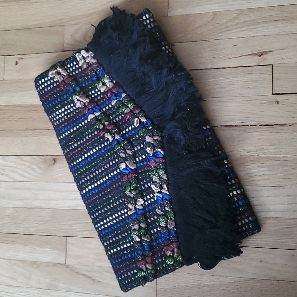 Fun Metallic Fringe Clutch